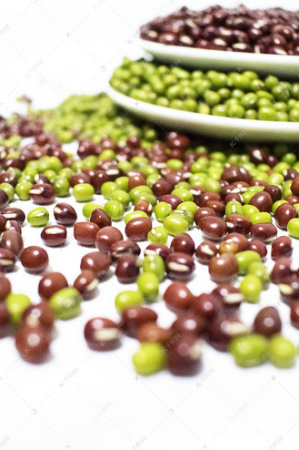 红豆绿豆摄影图