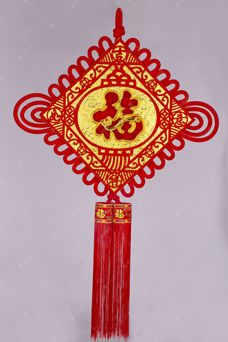 中国结金福字装饰挂件15摄影图