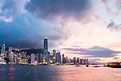 香港维多利亚港夕阳摄影图