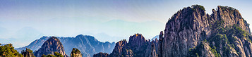 安徽黄山风景全景摄影图