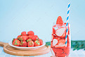 夏季水果草莓摄影图
