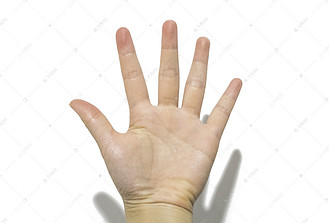 数字五的手势图片素材_数字五背面手部特写