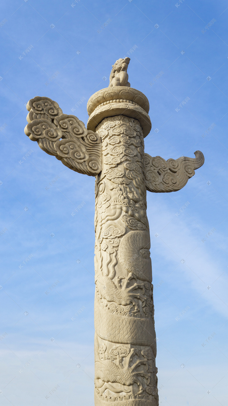 天安门城楼华表摄影图