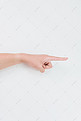 单手指路指示指方向手势
