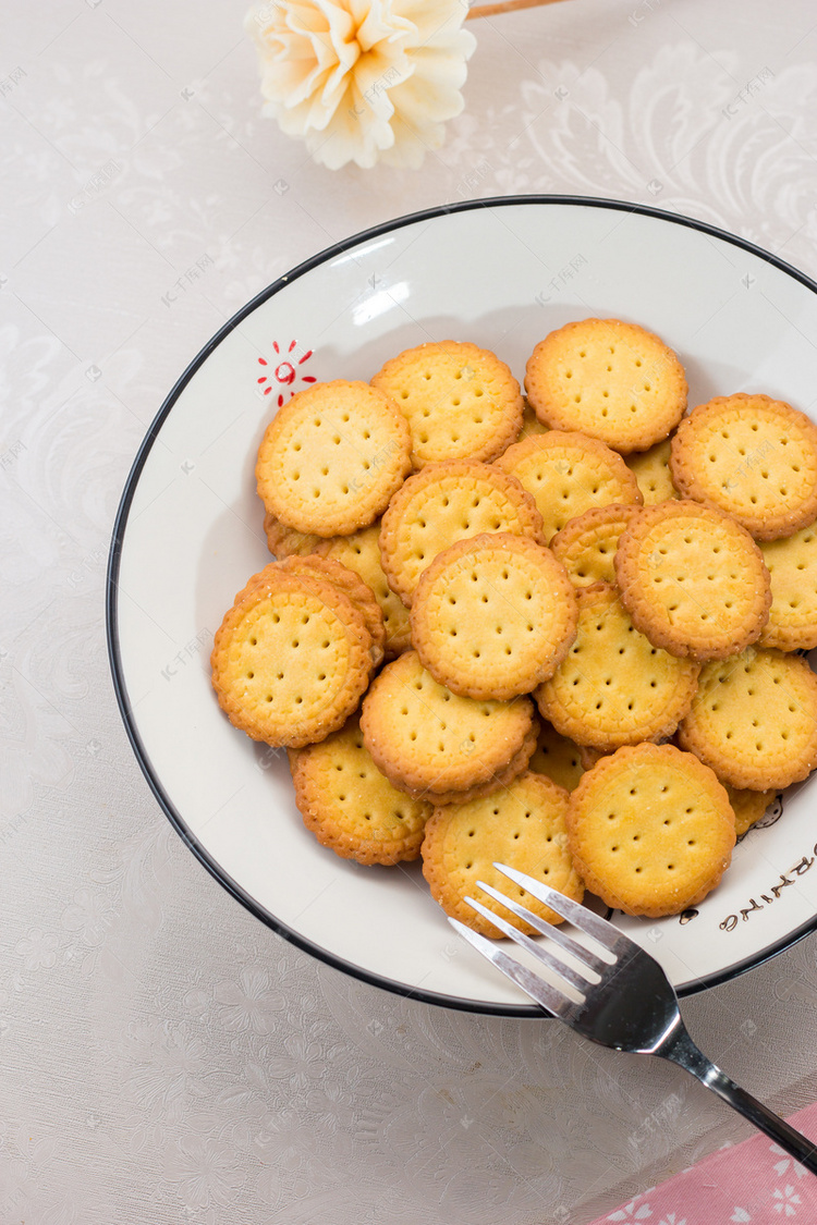 圆饼干摄影图