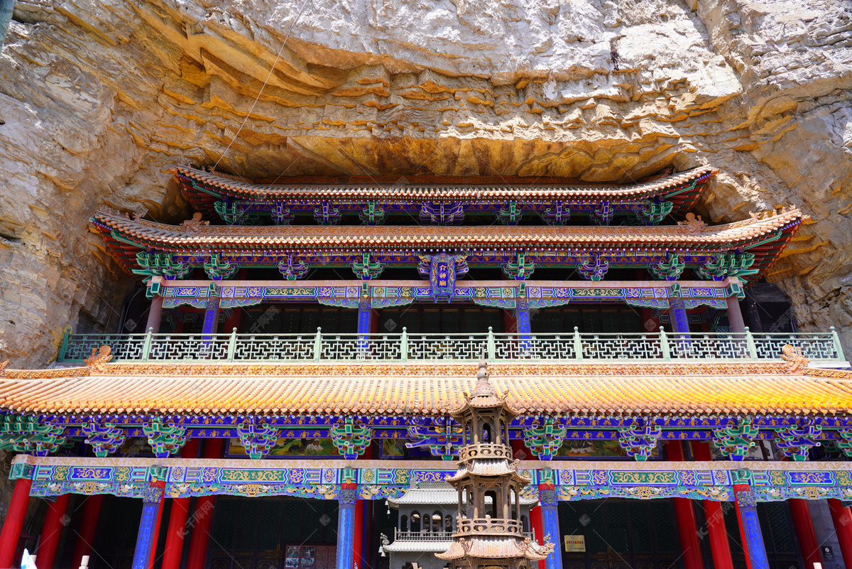 国家5a级景区绵山云峰寺摄影图