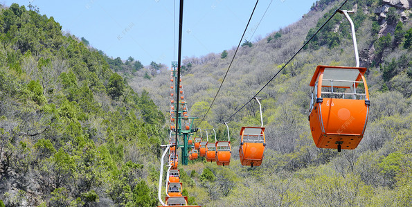 5a级景区绵山介公岭缆车摄影图