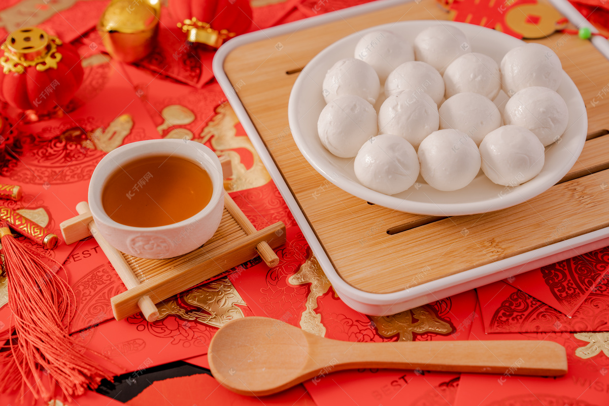 汤圆元宵春节食品摄影图高清摄影大图-千库网