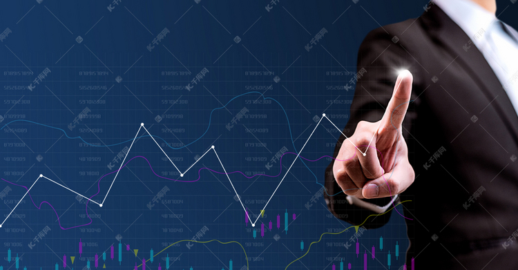 商务股票简约合成背景高清摄影大图-千库网