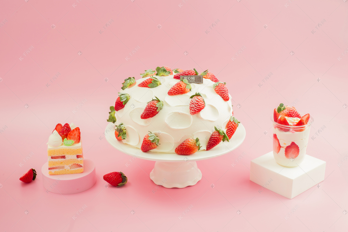草莓蛋糕|摄影|产品摄影|gokinana吴琦 - 原创作品 - 站酷 (ZCOOL)