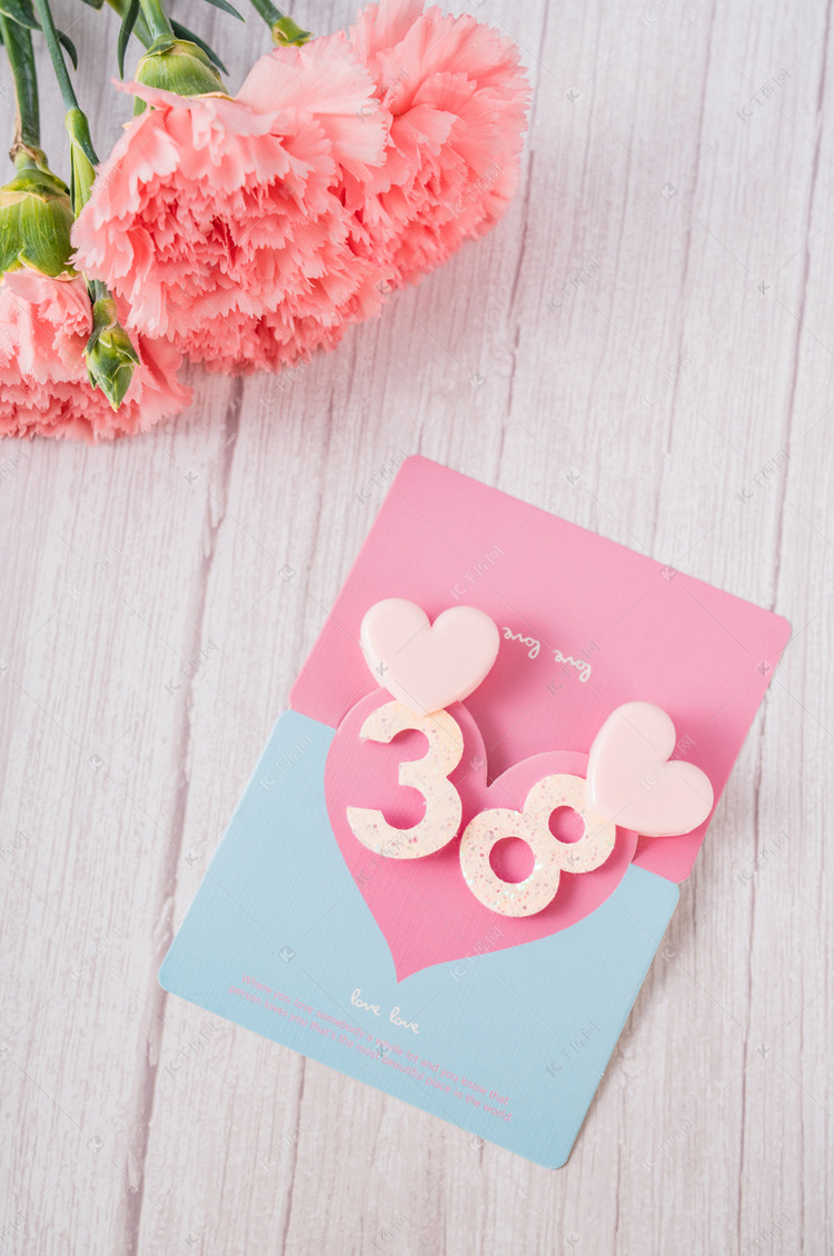 妇女节节日3.8花束礼物摄影图配图