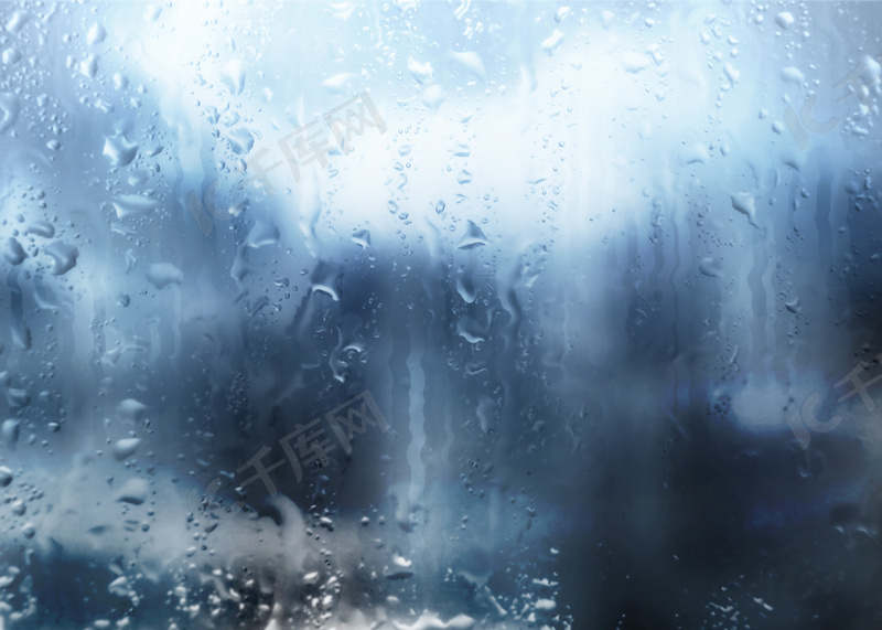 玻璃朦胧下雨背景图片免费下载 海报banner Psd 千库网 图片编号