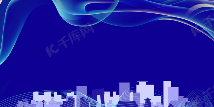 高端蓝色会议背景图片免费下载-千库网