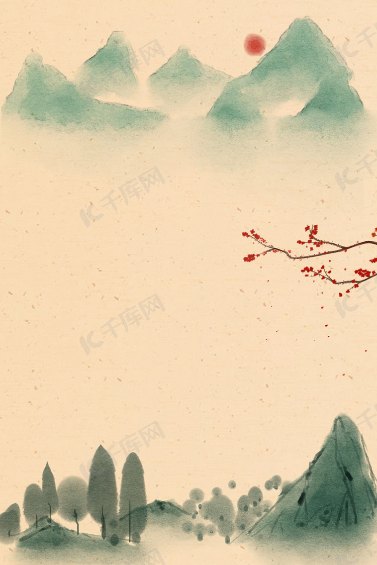 中国风唯美海报背景