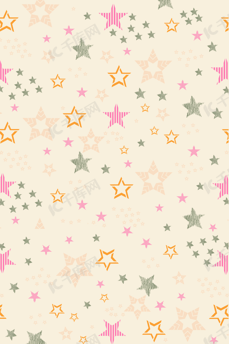 星星杂色碎星五角星黄色背景图片免费下载 海报banner Psd 千库网 图片编号