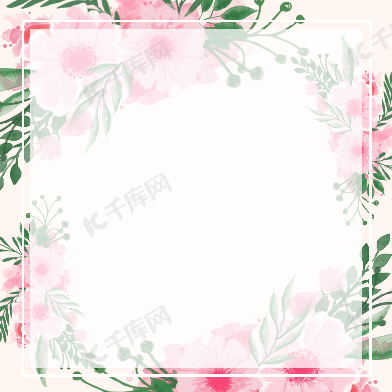 简约小清新手绘花背景促销主图背景图片免费下载 海报banner Psd 千库网 图片编号