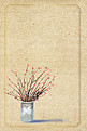 中国风工笔画花瓶H5背景素材