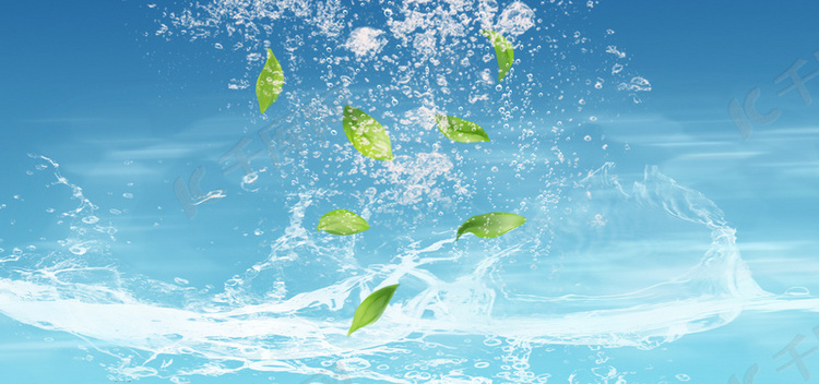 化妆品蓝色水纹浪花海报背景图片免费下载-千库网