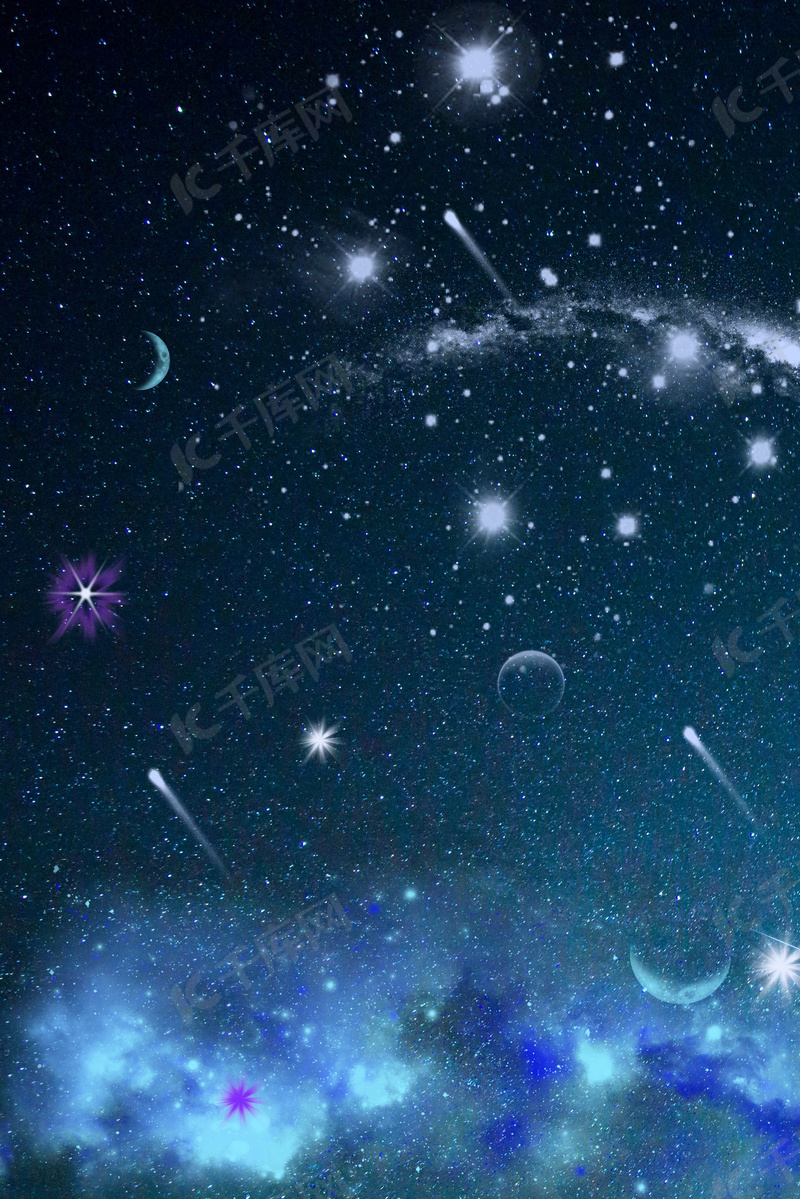 流星宇宙星空海报背景图背景图片免费下载 海报banner Psd 千库网 图片编号
