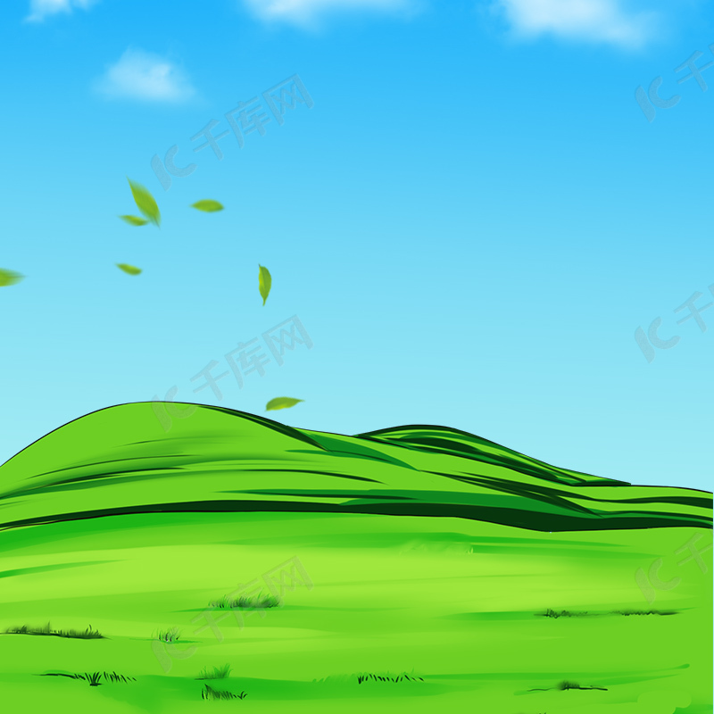 蓝天白云草原背景主图背景图片免费下载 海报banner Psd 千库网 图片编号