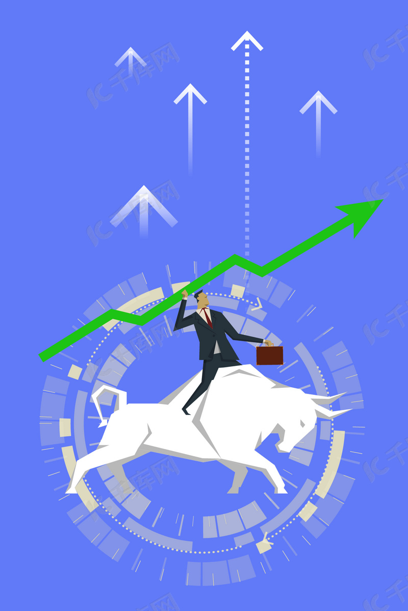 股票商务上升箭头背景图片免费下载-千库网