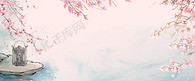 中国风古典樱花季古风海报