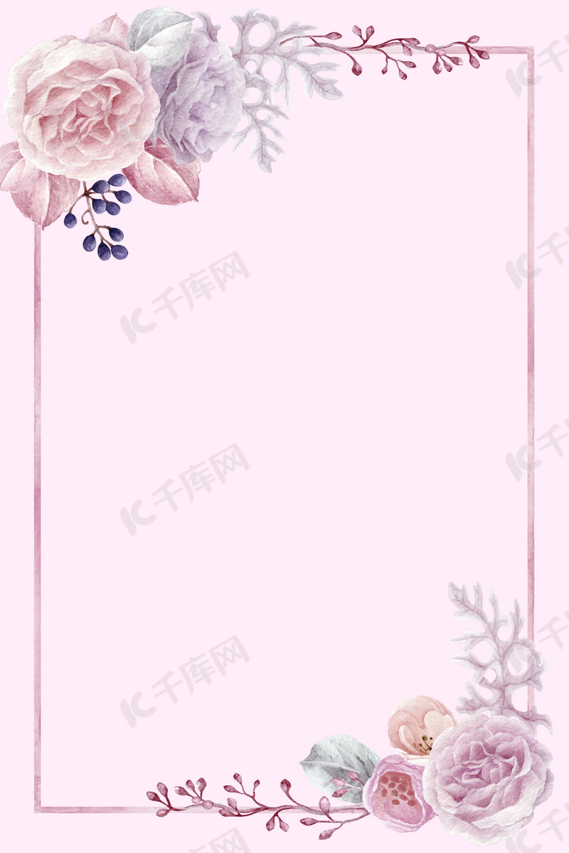 纸张纹理绿叶植物七夕水彩卡通h5背景图片免费下载 海报banner Psd 千库网 图片编号