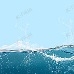 蓝色大海防晒霜面膜PSD分层主图背景素材