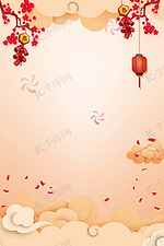 春节猪年卡通海报背景