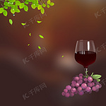 棕色葡萄酒红酒促销PSD分层主图背景素材