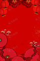 新年春节喜庆红色海报背景