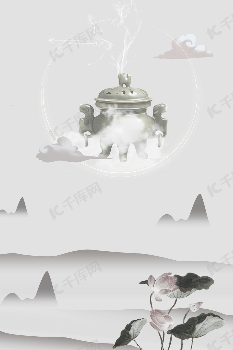 复古中国风荷花禅道背景图片免费下载 海报banner Psd 千库网 图片编号 复古中国风荷花禅道背景图片免费下载 海报banner Psd 千库网 图片编号