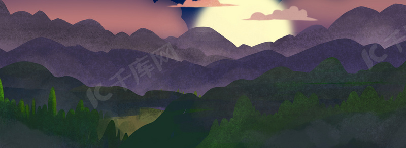 夜晚黄昏背景下载背景图片免费下载 海报banner Psd 千库网 图片编号