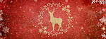 红色烫金圣诞节麋鹿贺卡背景