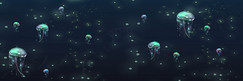 梦幻海底水母背景模板