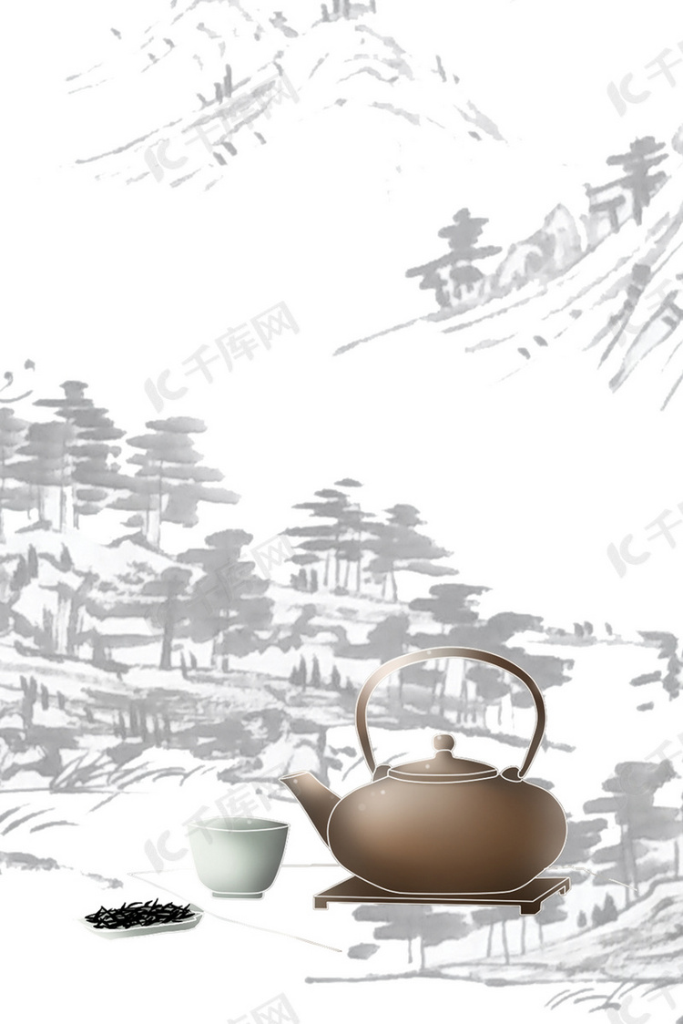 茶文化海报背景素材背景图片免费下载-千库网