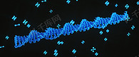 C4D医疗主题蓝色DNA序列海报背景