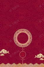 红色中国风新年开门红海报背景