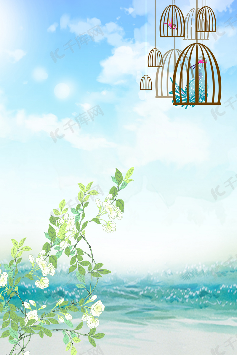 初夏上新海报背景素材背景图片免费下载 海报banner Psd 千库网 图片编号444