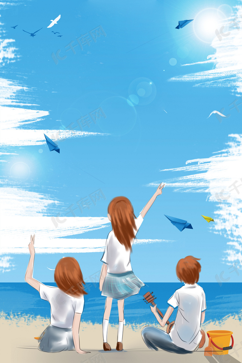 五四青年节致青春背景模板背景图片免费下载 海报banner Psd 千库网 图片编号