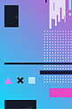 UI素材点线蓝紫渐变矢量背景