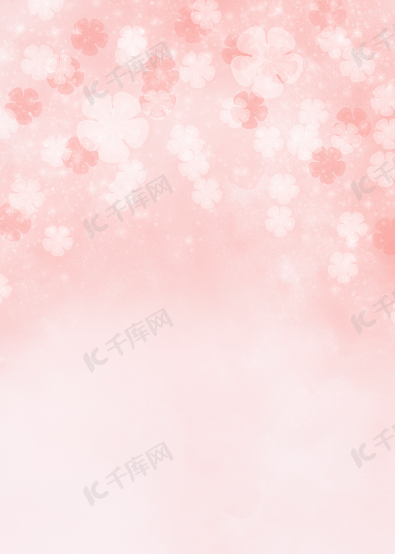 粉色渐变樱花背景壁纸背景图片免费下载 海报banner Psd 千库网 图片编号