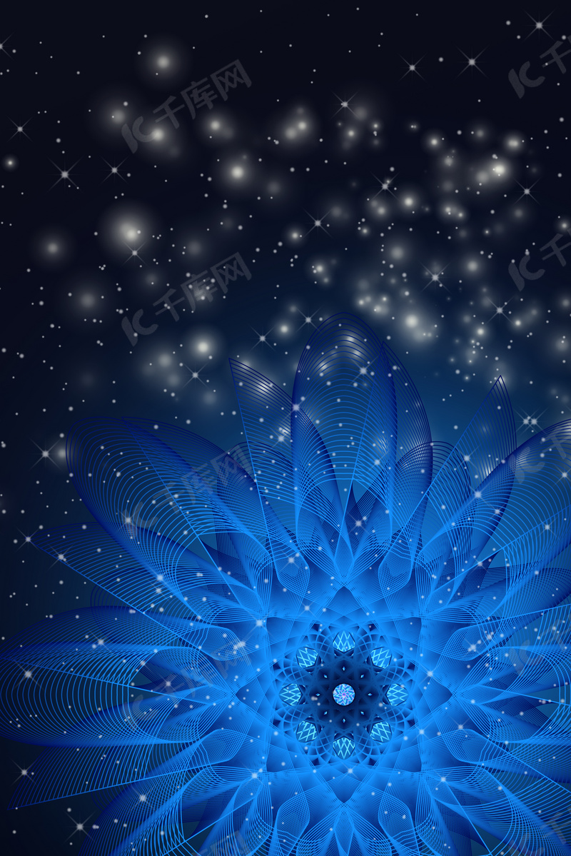 炫酷花朵时尚神秘背景图片免费下载 海报banner Psd 千库网 图片编号