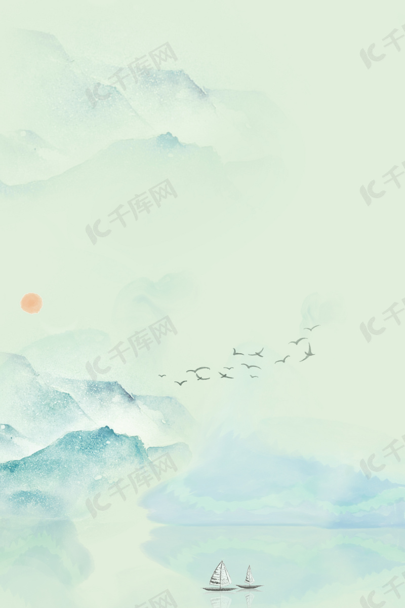 简约渐变景色背景边框背景图片免费下载 海报banner Psd 千库网 图片编号