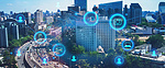 未来交通信息科技城市商务背景
