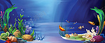 卡通风旅行海底世界海洋乐园海报