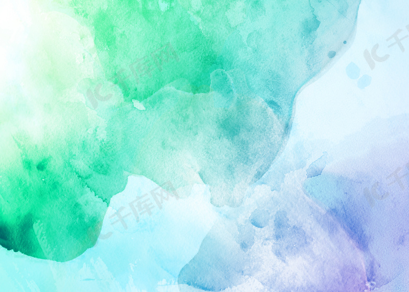 绿色和紫色渲染水彩抽象背景图片免费下载 海报banner Psd 千库网 图片编号