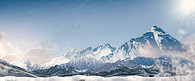 商务蓝色大气雪山背景