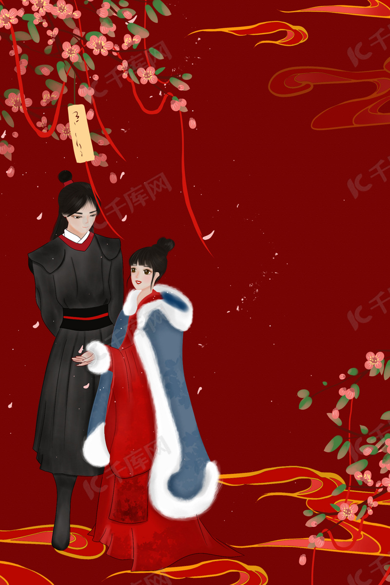 七月七日七夕节中国风海报背景图片免费下载 海报banner Psd 千库网 图片编号
