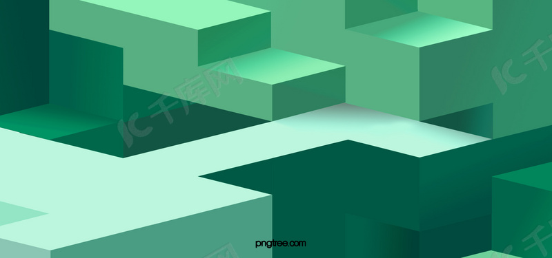 绿色系创意质感3d背景图片免费下载 海报banner Psd 千库网 图片编号